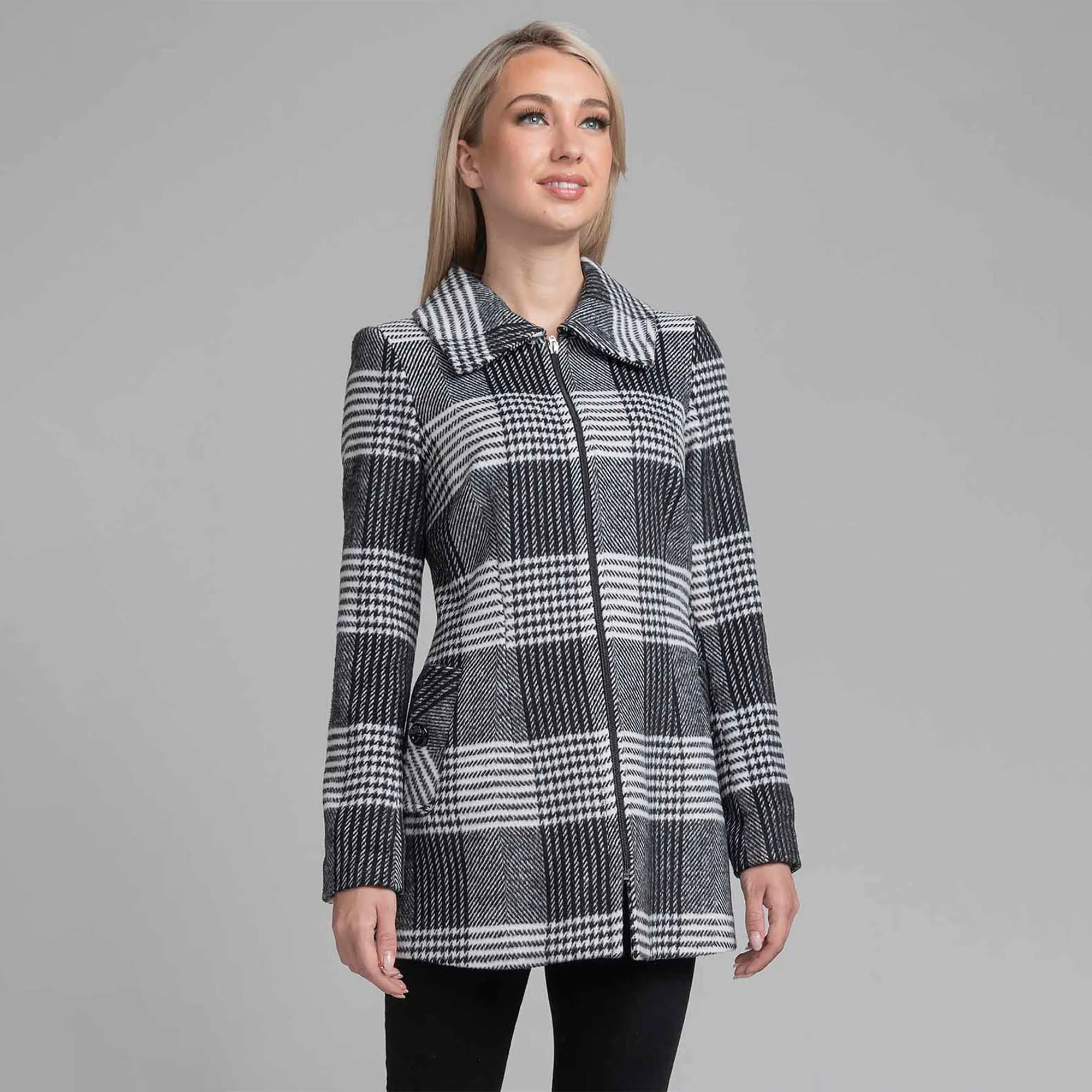 Abrigo Casual a Cuadros Cherry 24352
