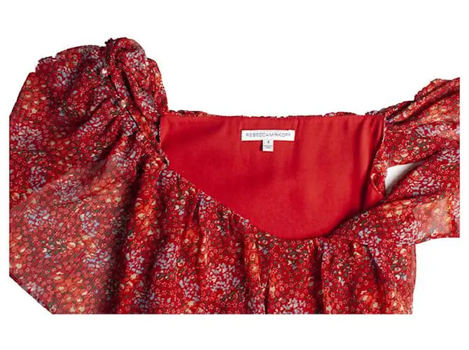 Autre Marque Rebekka Minkoff, vestido con estampado floral en rojo Roja 