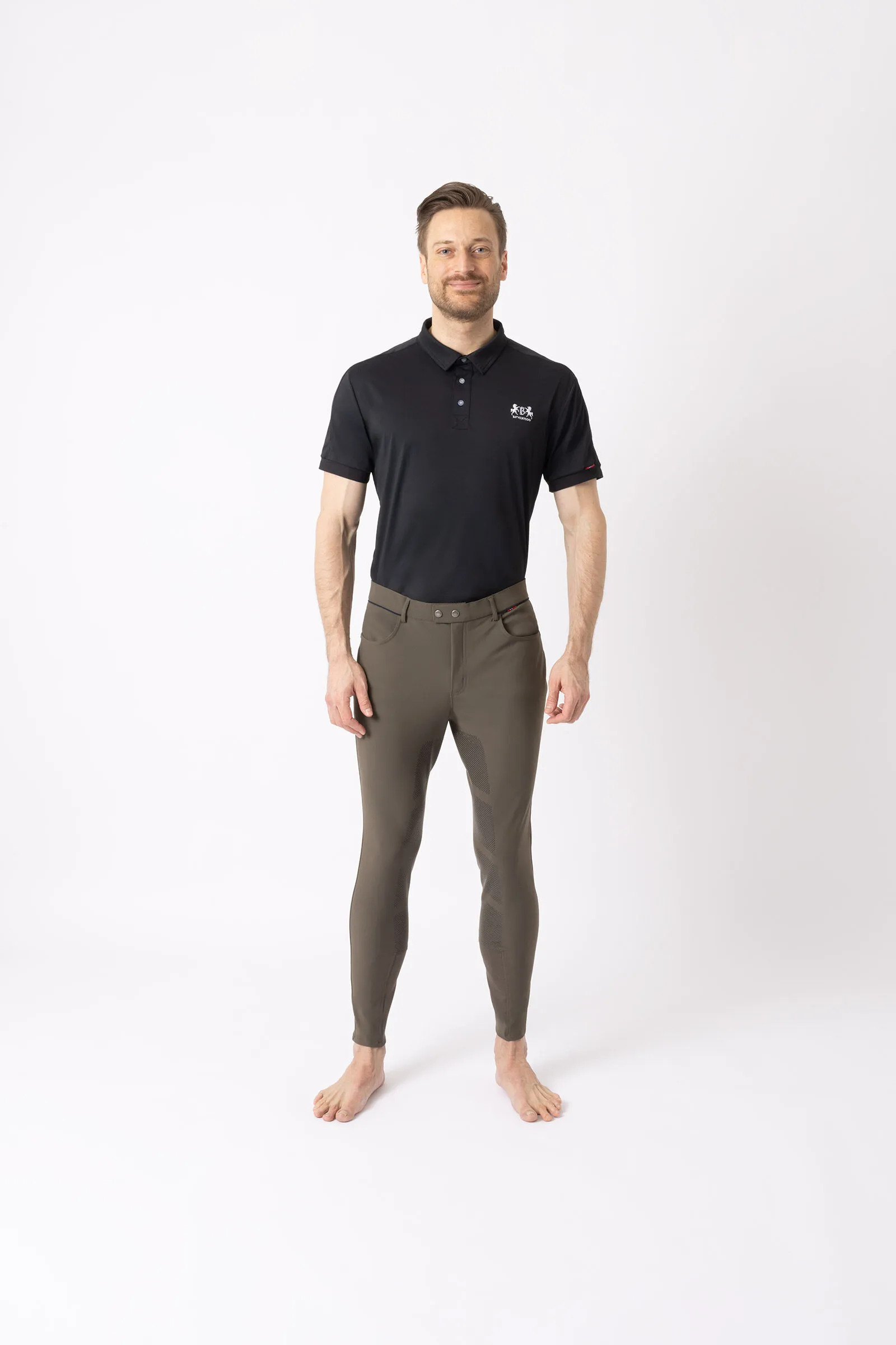 B Vertigo Pantalones de Montar con Asiento Completo para Hombre Damien