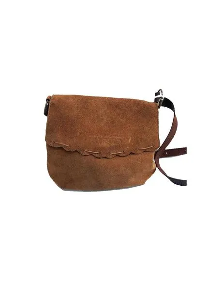 bandolera tribus serraje pespunteado camel