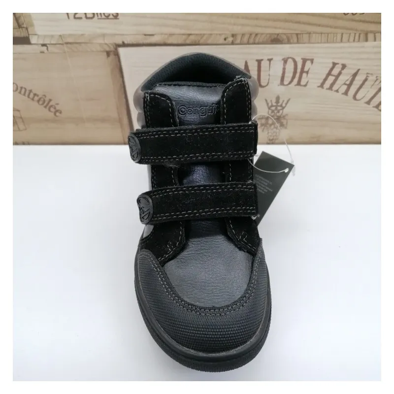 Botín Combinado velcros Negro Conguitos 26806