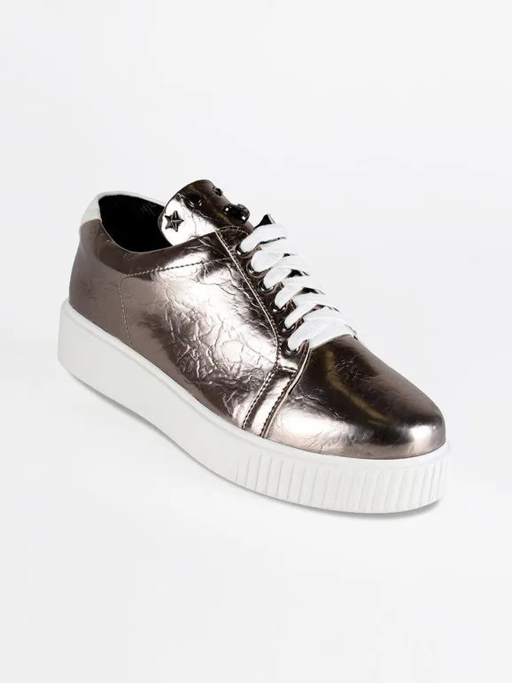 Braccialini Zapatillas metalizadas con tachuelas T66C