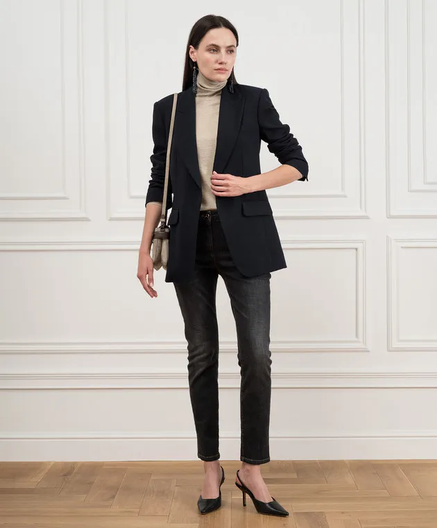 Brunello Cucinelli Black woolen jacket