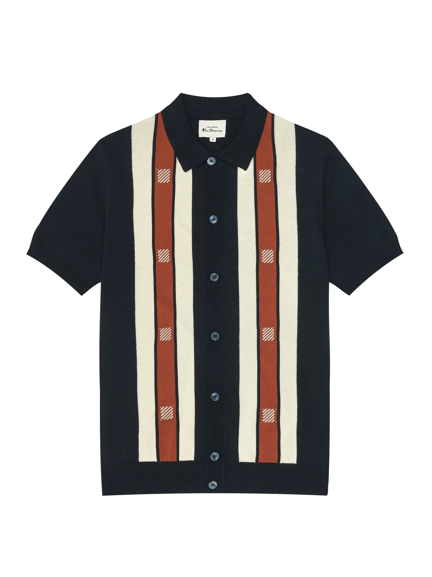 Button Through Mod Polo Shirt