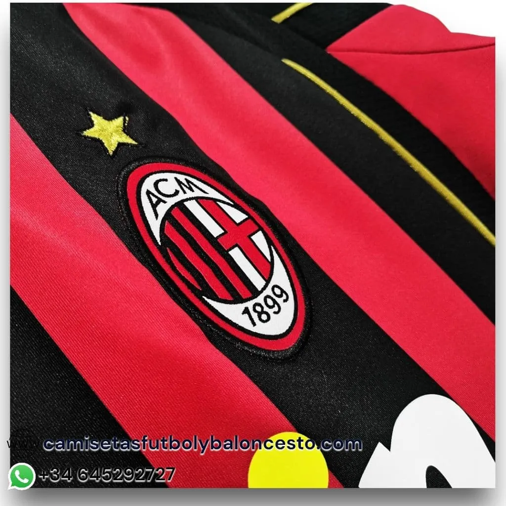 Camiseta AC Milan 2006-2007 Local Manga Larga