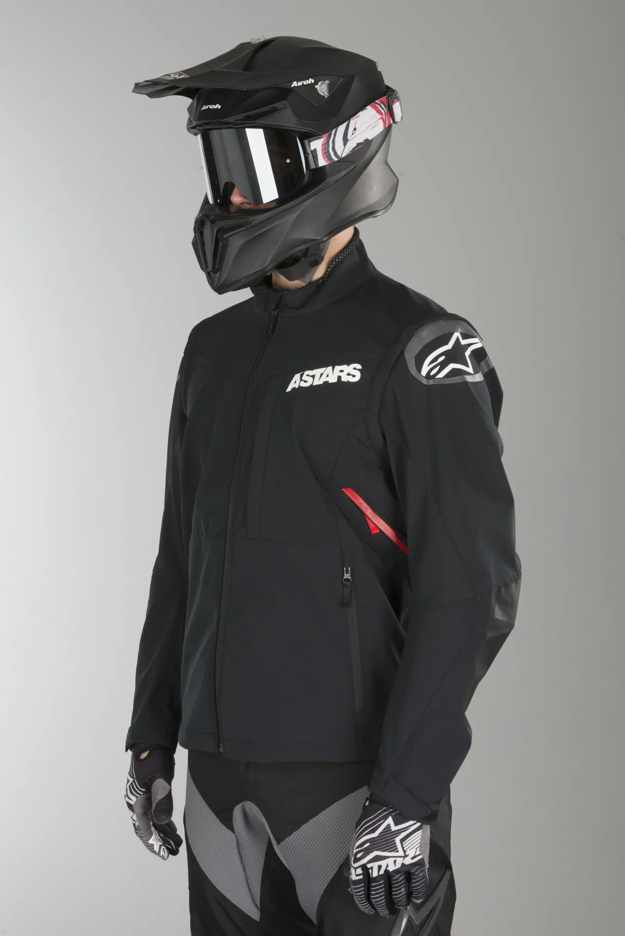 Chaqueta de Enduro Alpinestars Session Race Negro-Rojo