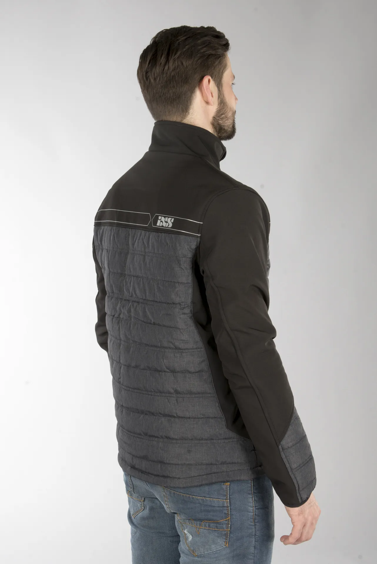 Chaqueta Softshell de Moto iXS Team Negro-Gris