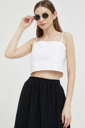 DKNY Poplin Crop Top