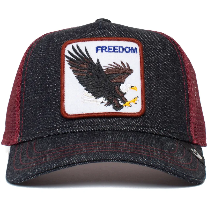 Gorra trucker azul marino y roja águila The Freedom Eagle The Farm de Goorin Bros.