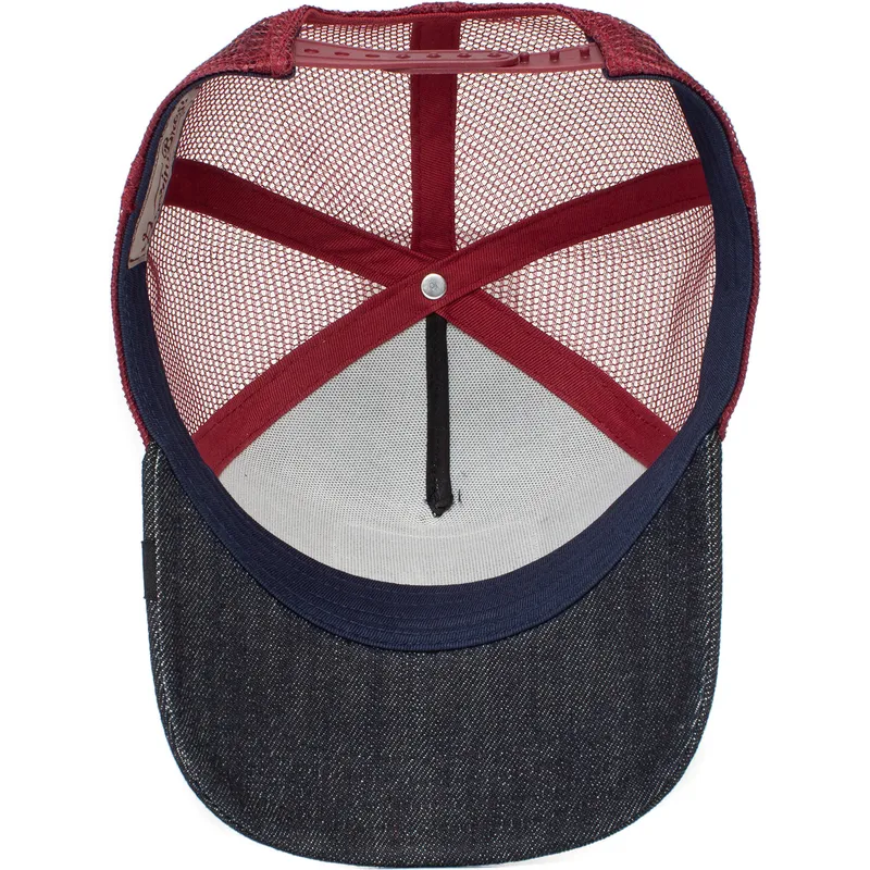 Gorra trucker azul marino y roja águila The Freedom Eagle The Farm de Goorin Bros.