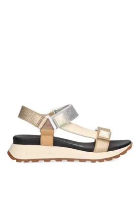 HISPANITAS CHV243311 Multi oro SANDALIA CORTE TEVA Suela plana
