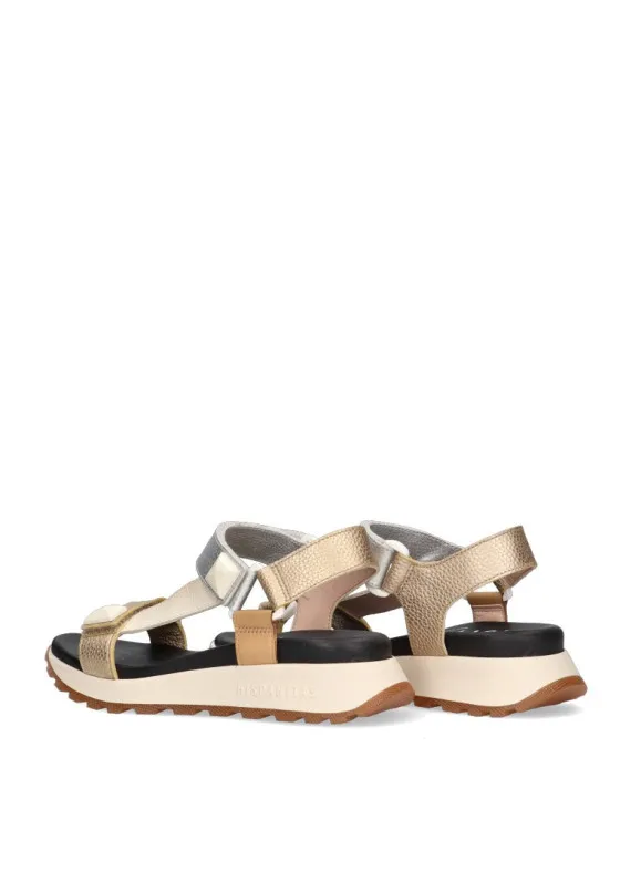 HISPANITAS CHV243311 Multi oro SANDALIA CORTE TEVA Suela plana