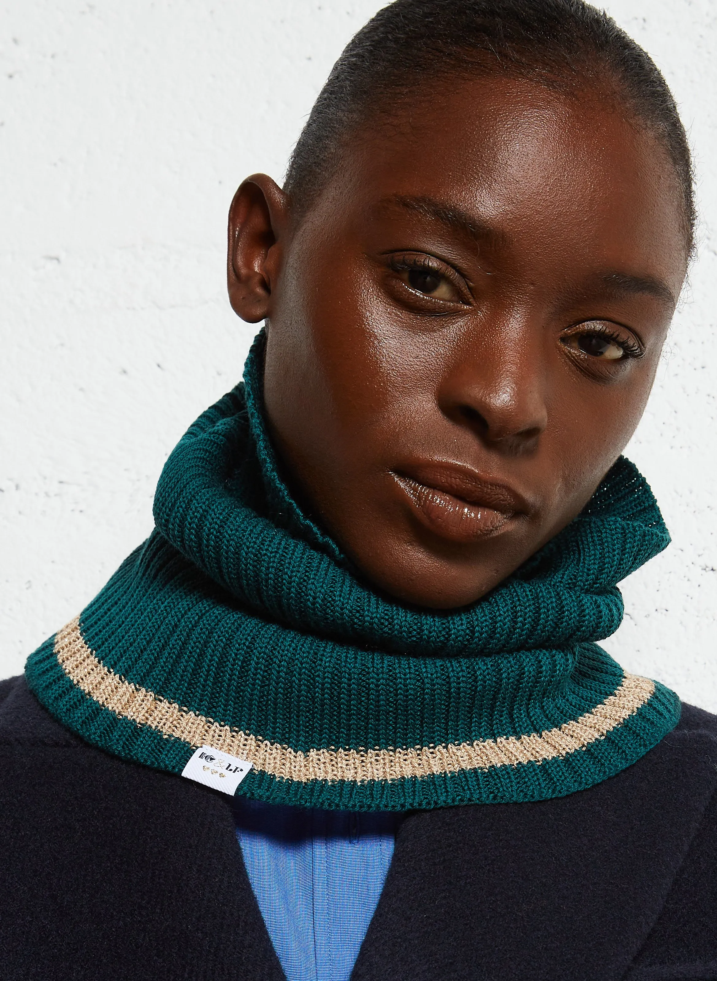 I CODE ANAIS - Bufanda tubular de lana en verde