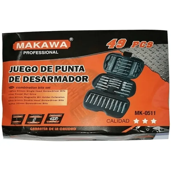 Juego De Punta De Desarmador 49Pcs Profesional Makawa