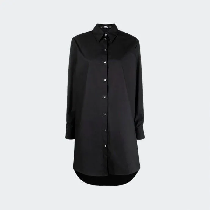 KARL LAGERFELD Camisa negra con logotipo de Karl Lagerfeld