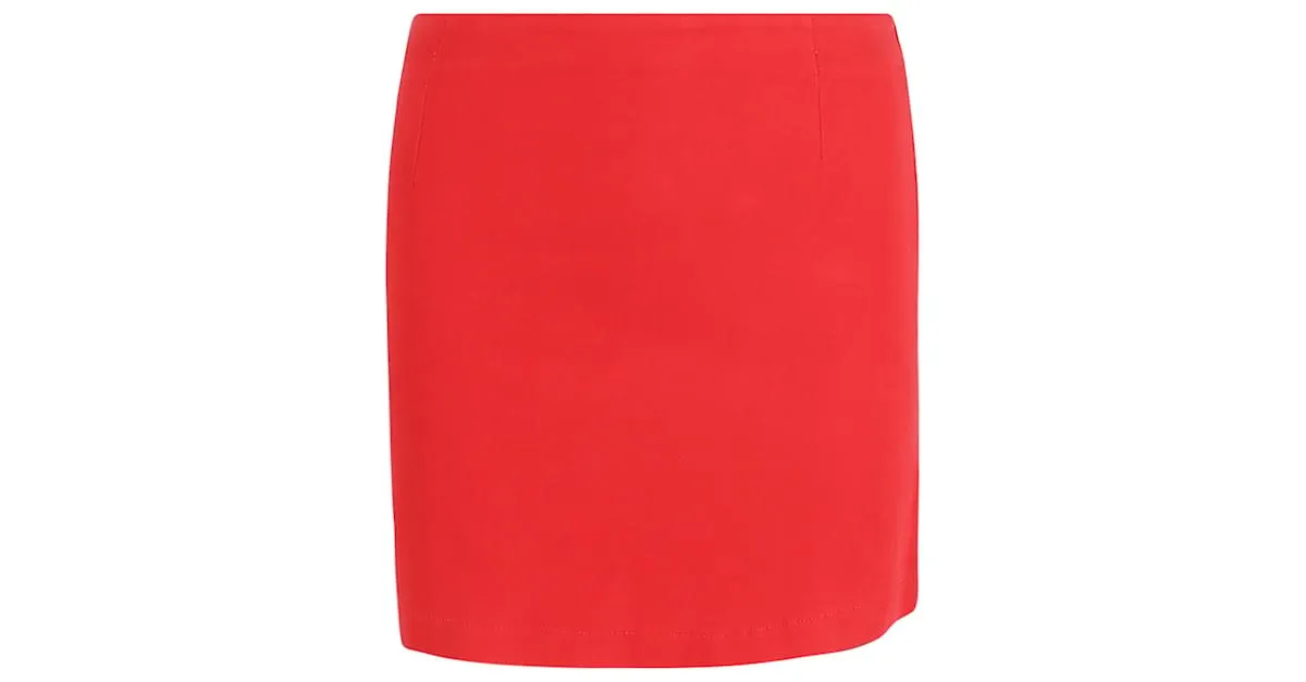 Minifalda con panel Moschino en algodón rojo y denim azul Roja 
