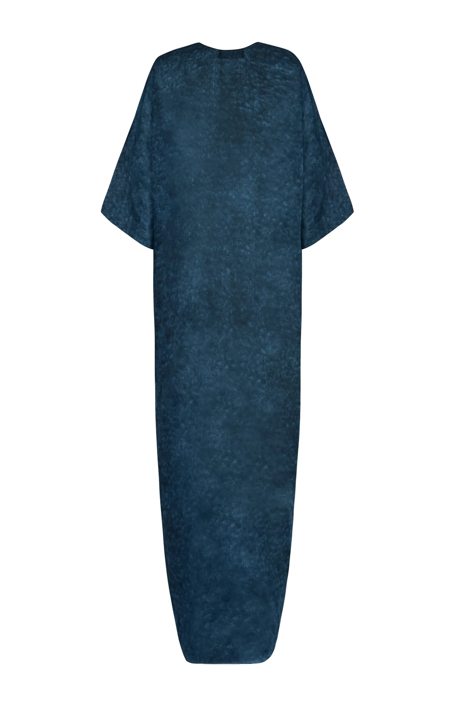 Nina, tokyo print long ramie jacket