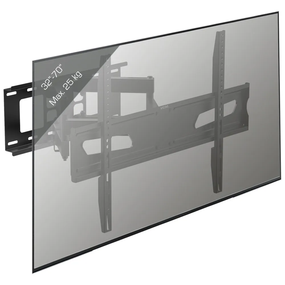 Soporte de pared B-NS 600 giratorio, inclinable, negro