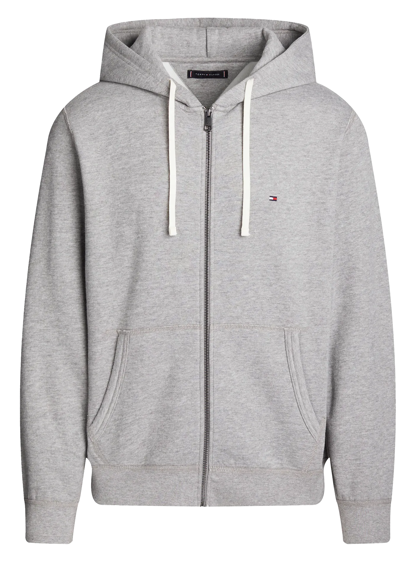 Sudadera con cuello redondo y aplique de rejilla en gris