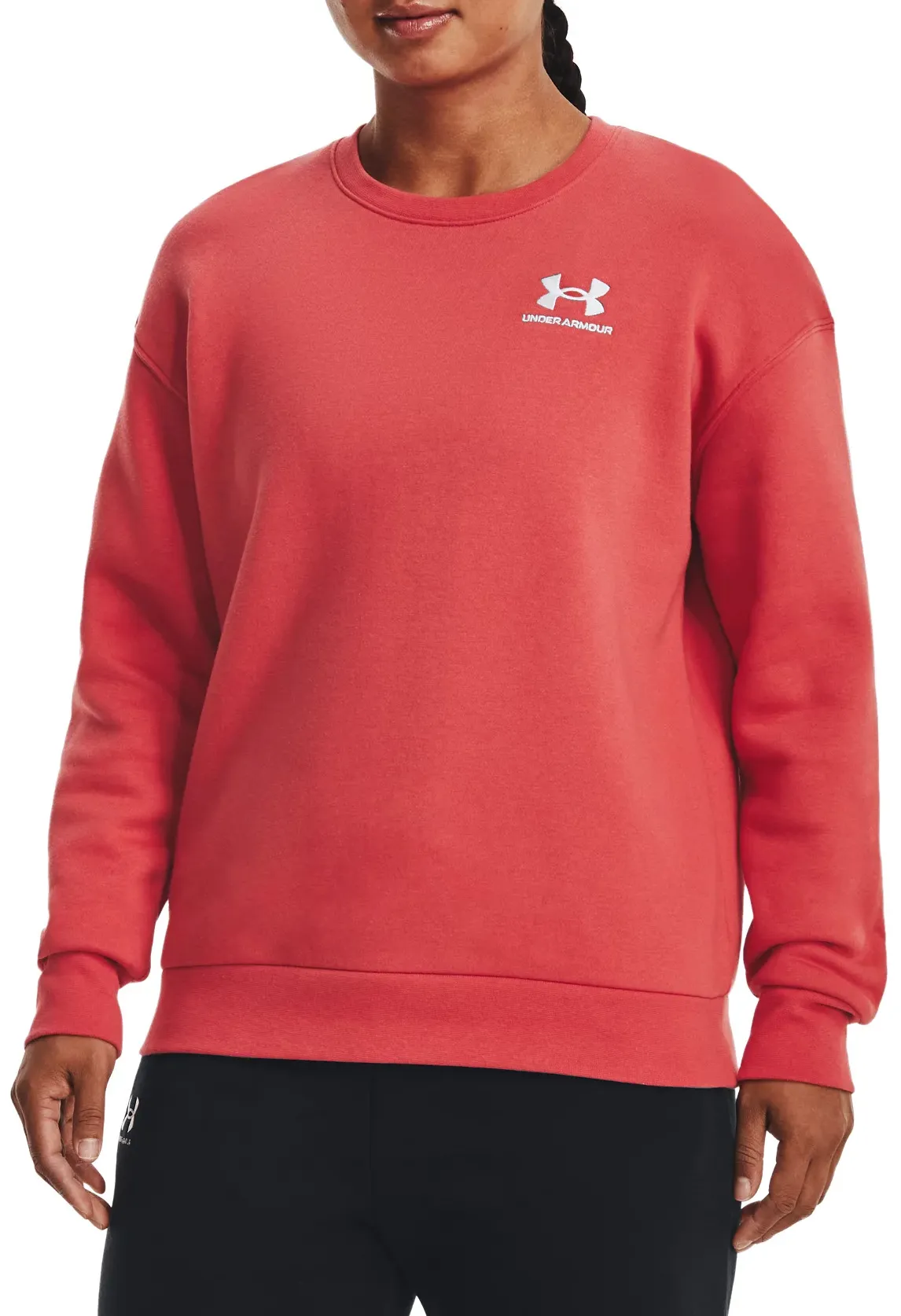 Sudadera Under Armour Essential Fleece Crew-RED
