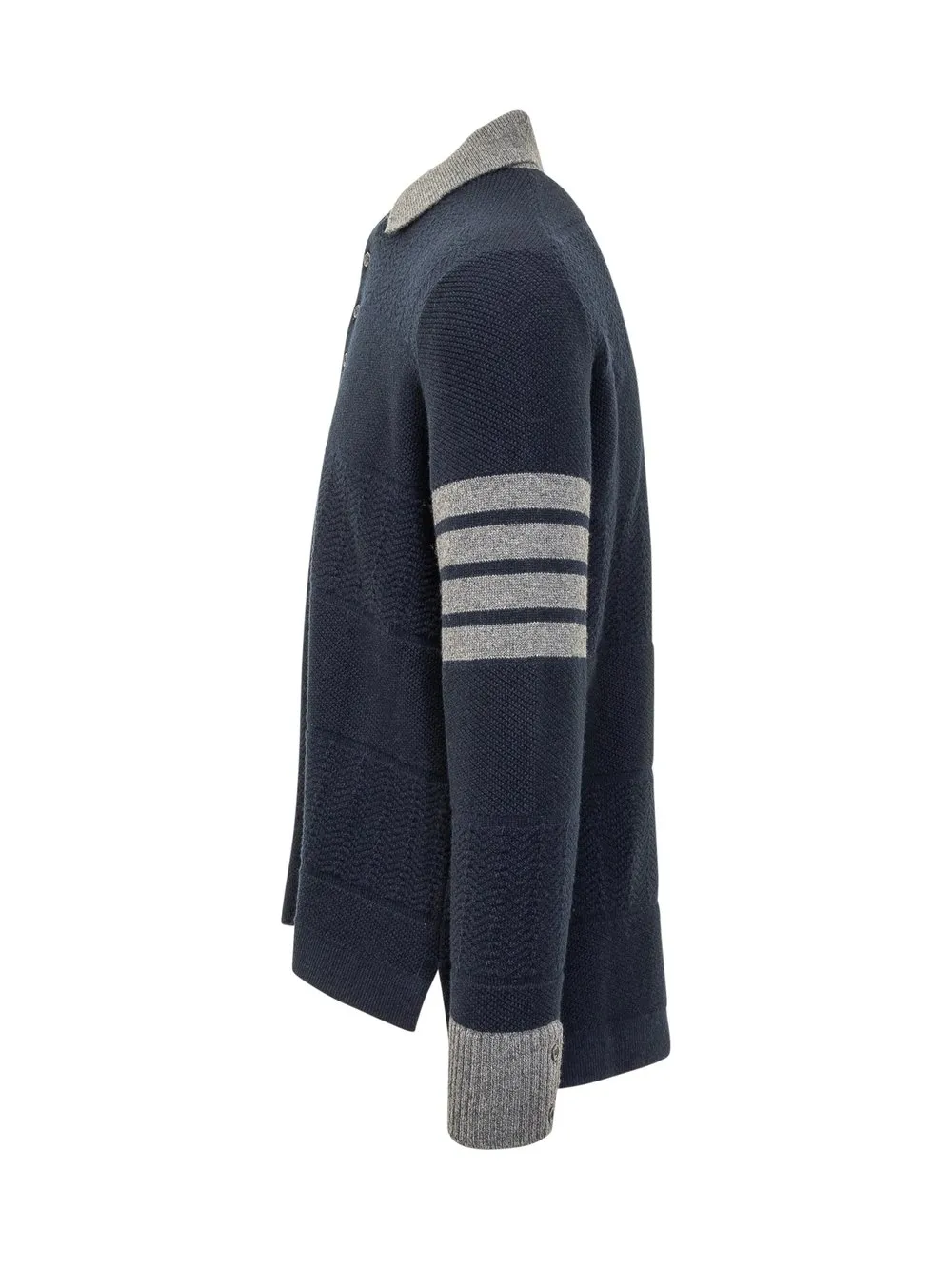 THOM BROWNE Long Sleeved Polo