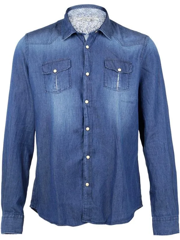 Urban Ring Camisa de mezclilla con bolsillos