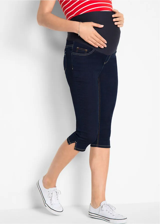 Vaqueros capri premamá Azul vaquero oscuro