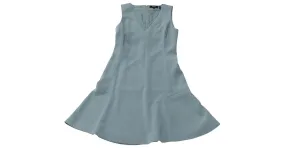VESTIDO CON CUELLO EN V Y BAJO VUELO THEORY Verde 