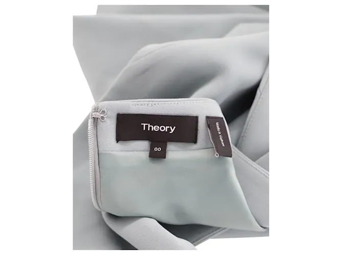 VESTIDO CON CUELLO EN V Y BAJO VUELO THEORY Verde 