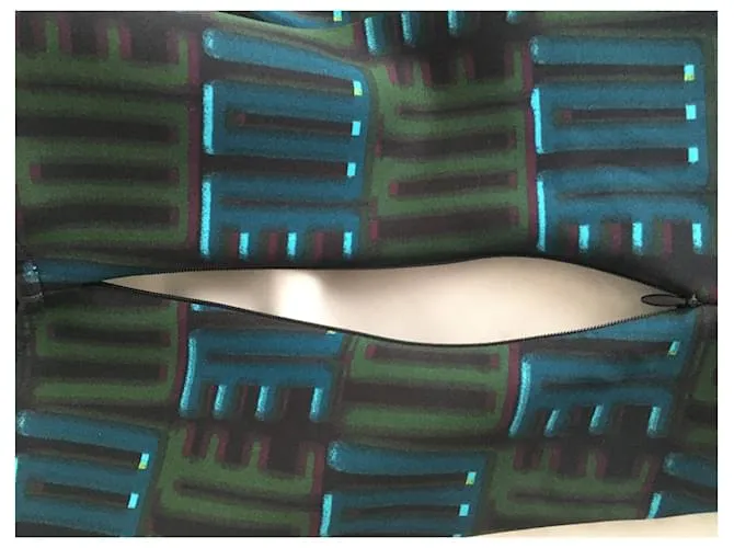 Vestido túnica Kenzo Negro Azul Verde oliva Turquesa 
