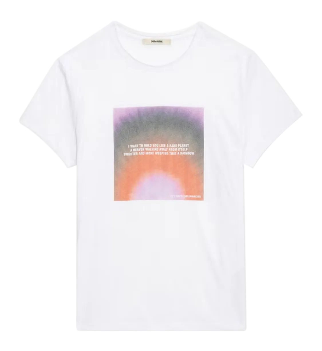 ZADIG&VOLTAIRE TOBY - Camiseta estampada de algodón orgánico en blanco