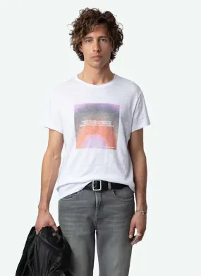ZADIG&VOLTAIRE TOBY - Camiseta estampada de algodón orgánico en blanco