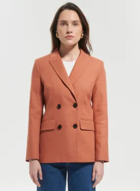ZAPA VENEZIANA - Chaqueta de traje de algodón y lino en marron